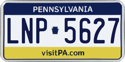 PA license plate LNP5627
