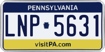PA license plate LNP5631