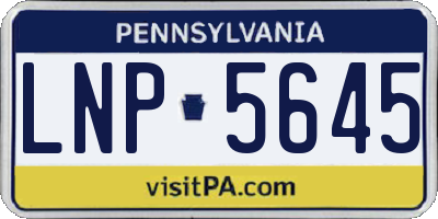 PA license plate LNP5645