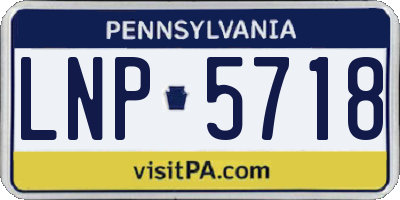 PA license plate LNP5718