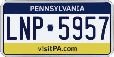 PA license plate LNP5957