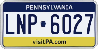 PA license plate LNP6027