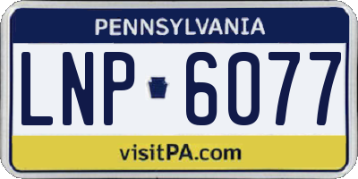 PA license plate LNP6077
