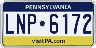 PA license plate LNP6172