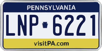 PA license plate LNP6221