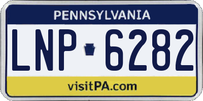 PA license plate LNP6282