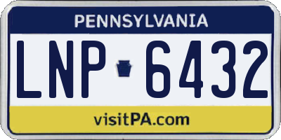 PA license plate LNP6432