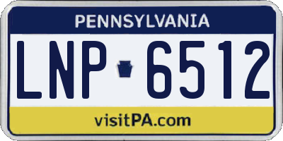 PA license plate LNP6512