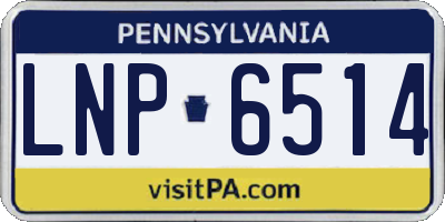 PA license plate LNP6514