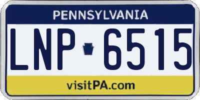 PA license plate LNP6515