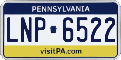 PA license plate LNP6522