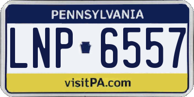 PA license plate LNP6557
