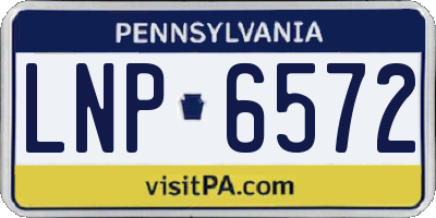 PA license plate LNP6572