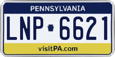 PA license plate LNP6621