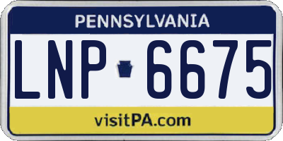 PA license plate LNP6675