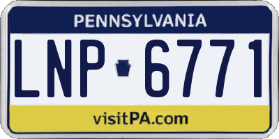 PA license plate LNP6771