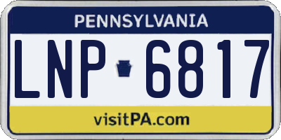 PA license plate LNP6817