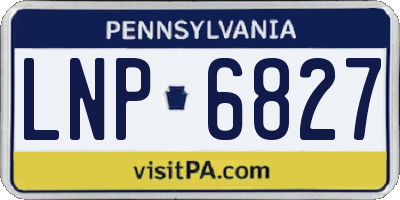 PA license plate LNP6827