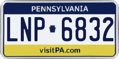 PA license plate LNP6832
