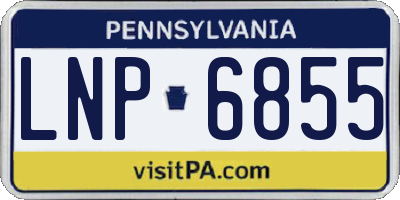 PA license plate LNP6855