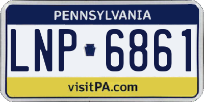 PA license plate LNP6861