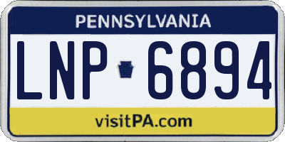 PA license plate LNP6894