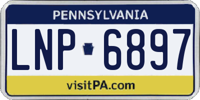 PA license plate LNP6897
