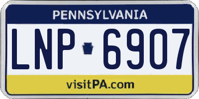 PA license plate LNP6907