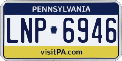PA license plate LNP6946