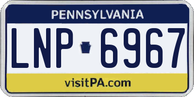 PA license plate LNP6967