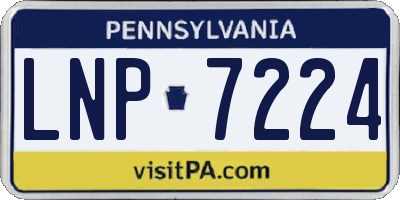 PA license plate LNP7224