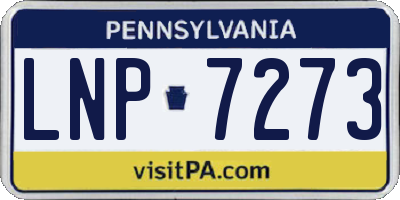 PA license plate LNP7273