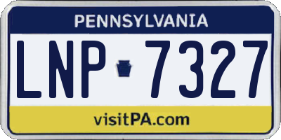 PA license plate LNP7327