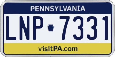 PA license plate LNP7331