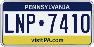 PA license plate LNP7410