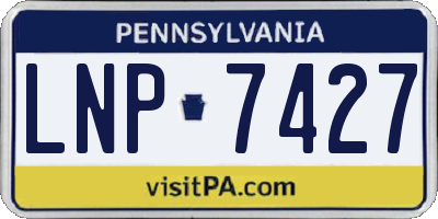 PA license plate LNP7427