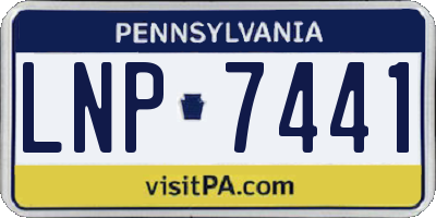 PA license plate LNP7441