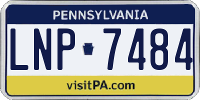 PA license plate LNP7484