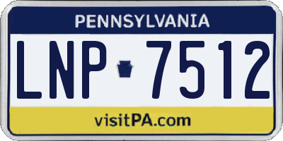 PA license plate LNP7512