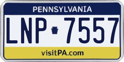 PA license plate LNP7557