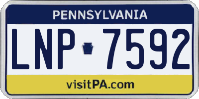 PA license plate LNP7592