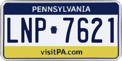 PA license plate LNP7621