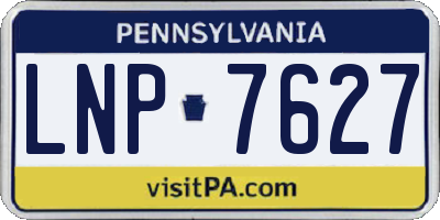 PA license plate LNP7627
