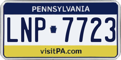 PA license plate LNP7723
