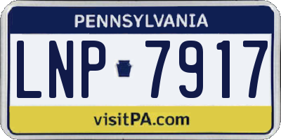 PA license plate LNP7917