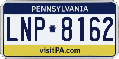 PA license plate LNP8162