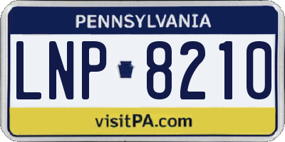 PA license plate LNP8210