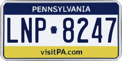 PA license plate LNP8247