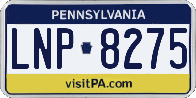 PA license plate LNP8275