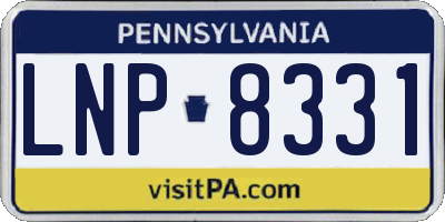 PA license plate LNP8331